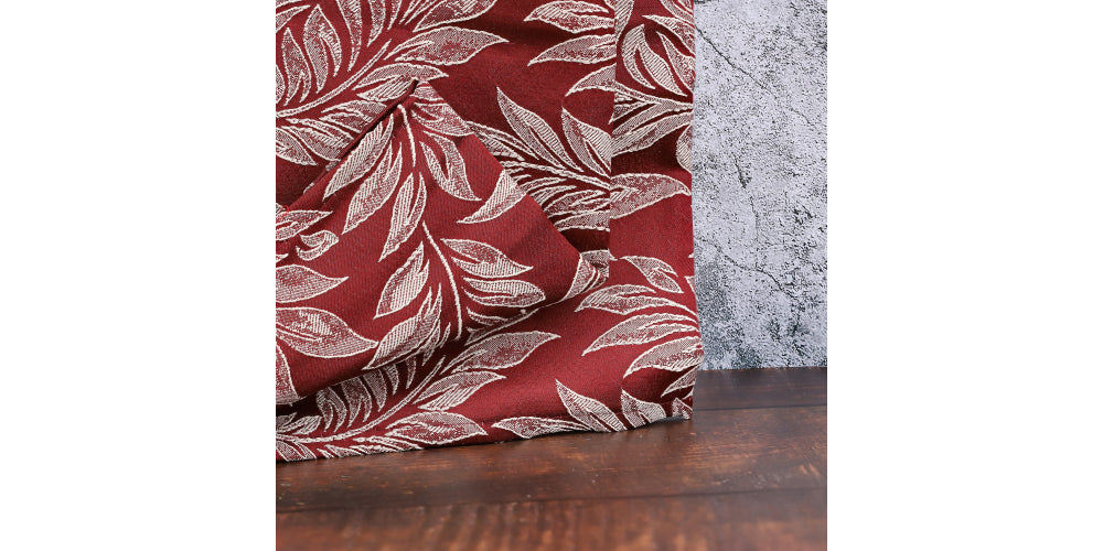 Juego de Cortinas Jacqard Vino Hojas