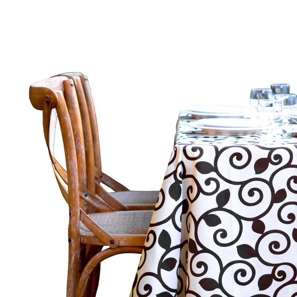 Mantel Rectangular Grecas Hueso