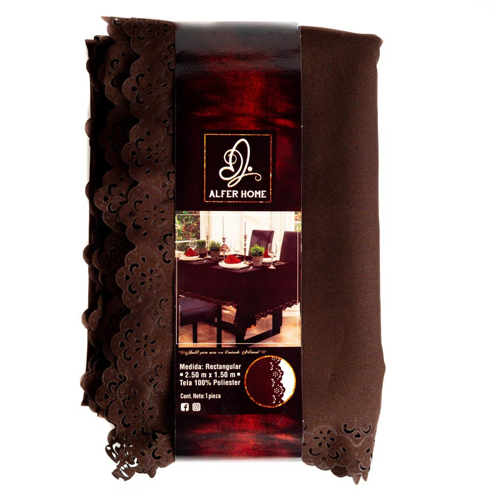 Mantel Rectangular Liso Chocolate