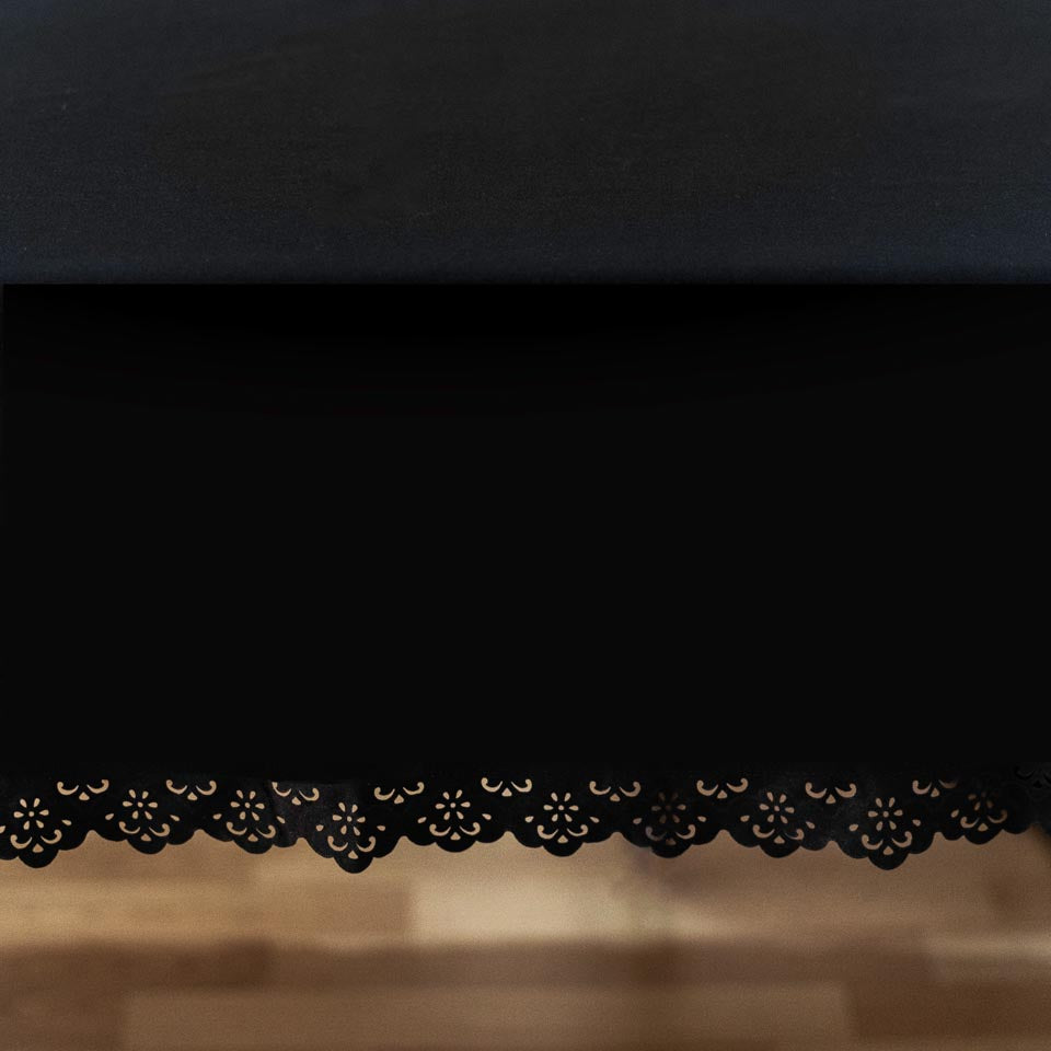 Mantel Rectangular Liso Negro