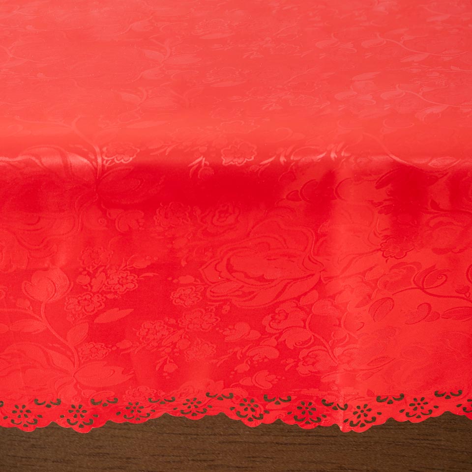 Mantel Rectangular Jacqard Rojo #2