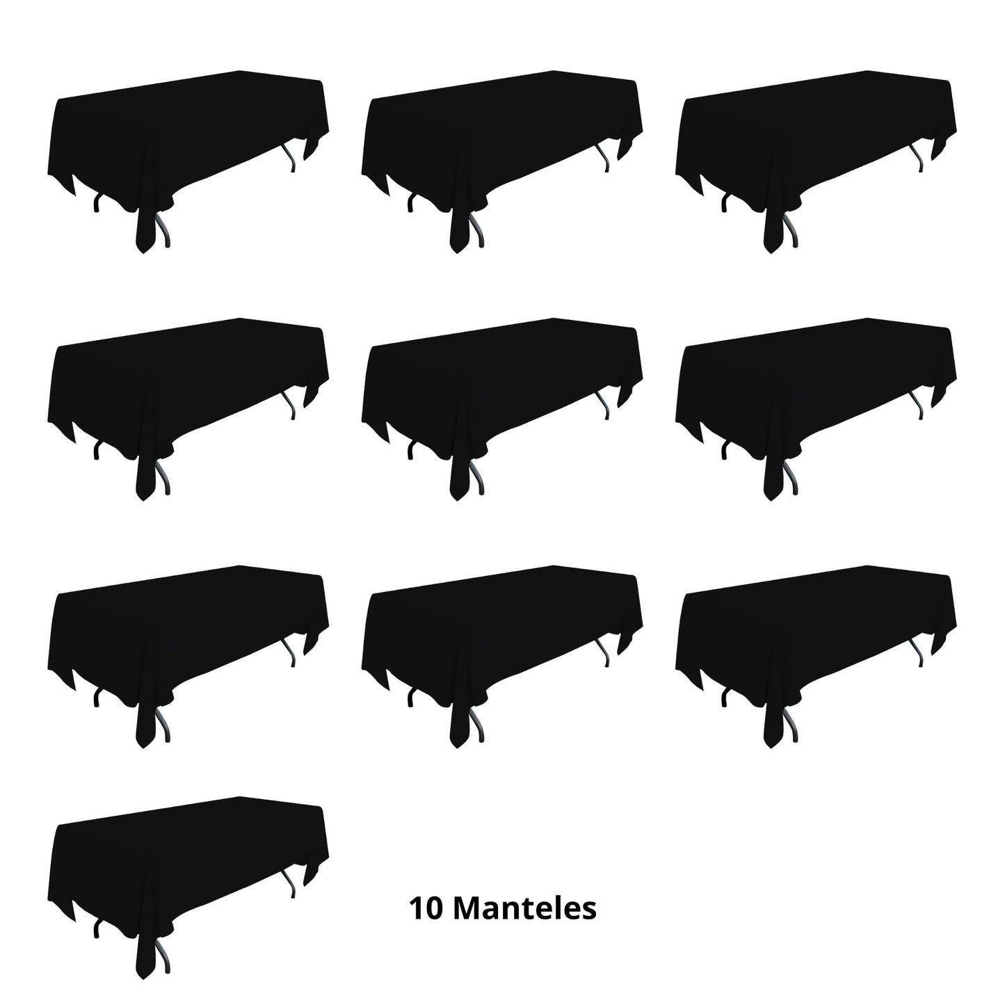 Mantel Rectangular Colores 3.00 X 1.50 M Luxor 10 Piezas