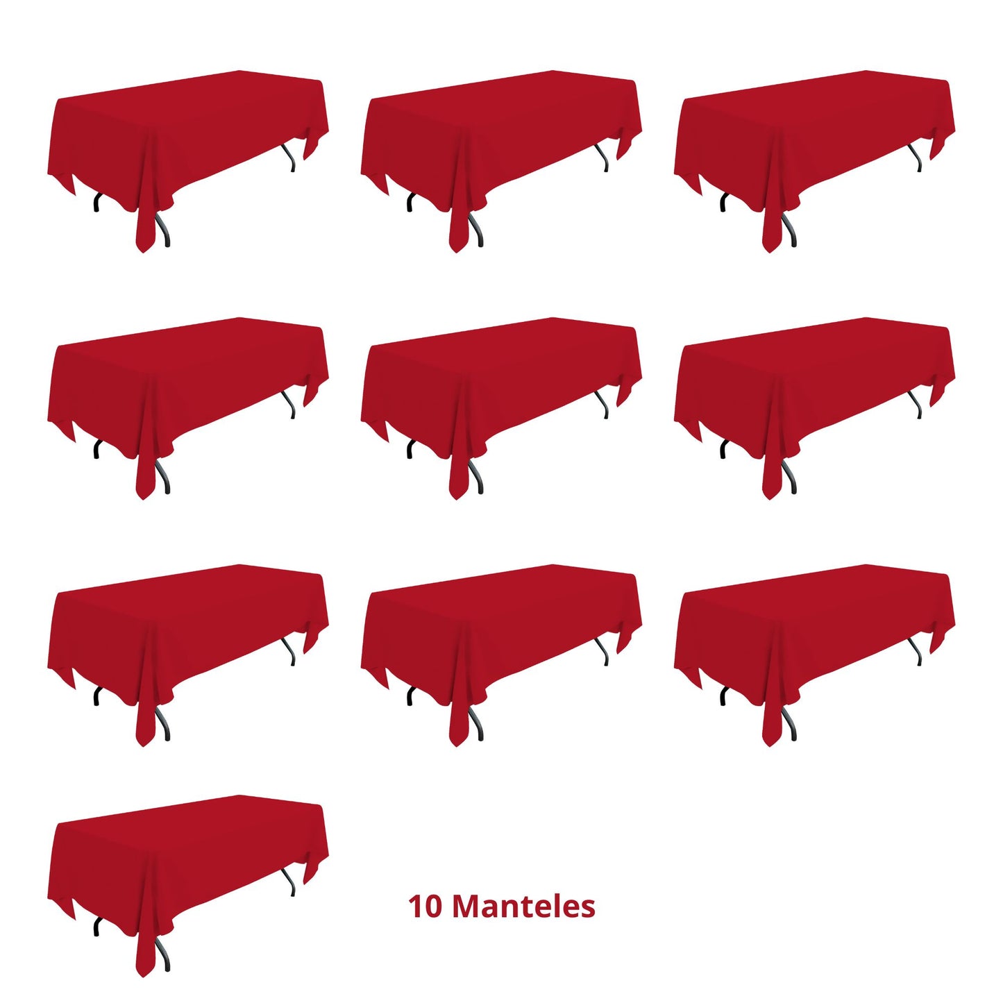 Mantel Rectangular Colores 3.00 X 1.50 M Luxor 10 Piezas