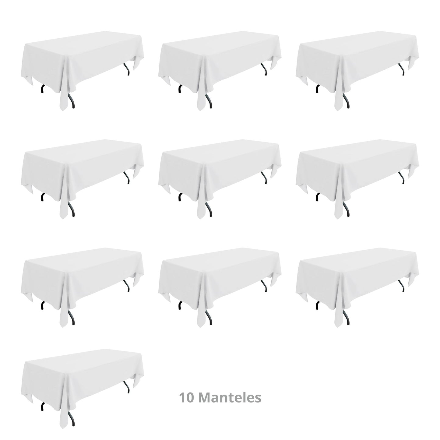 Mantel Rectangular Colores 3.00 X 1.50 M Luxor 10 Piezas