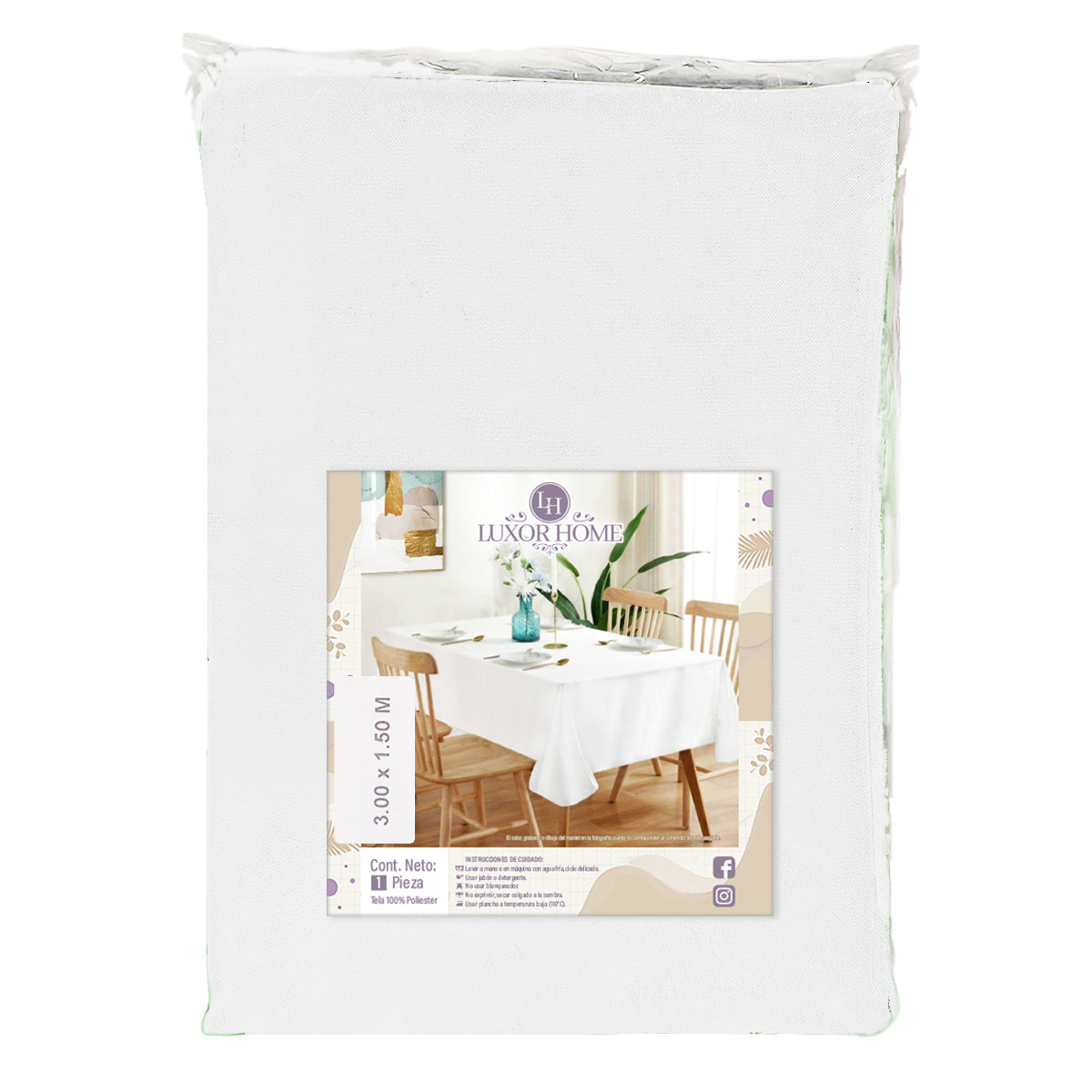 Mantel Rectangular Colores 3.00 x 1.50m Luxor Hecho En México