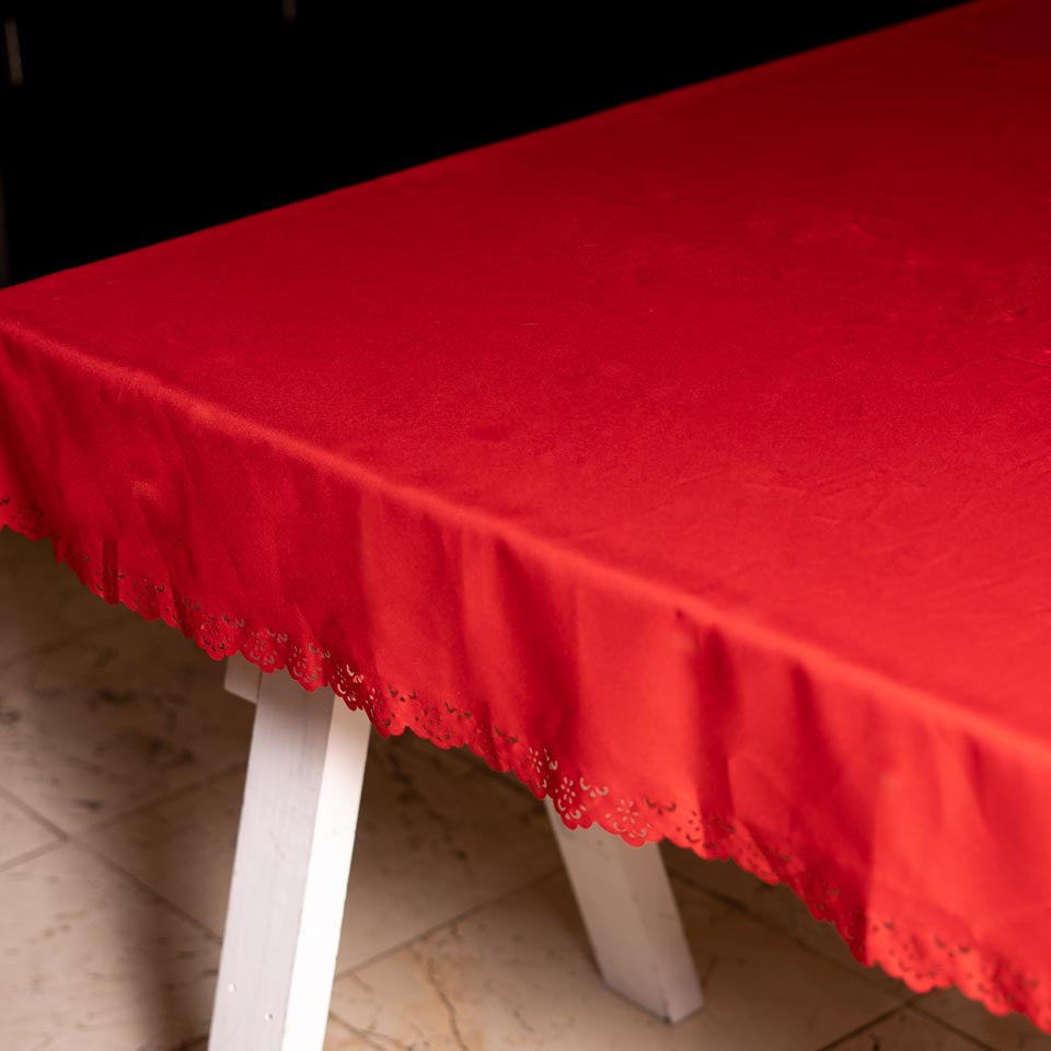 Mantel Rectangular Liso Rojo